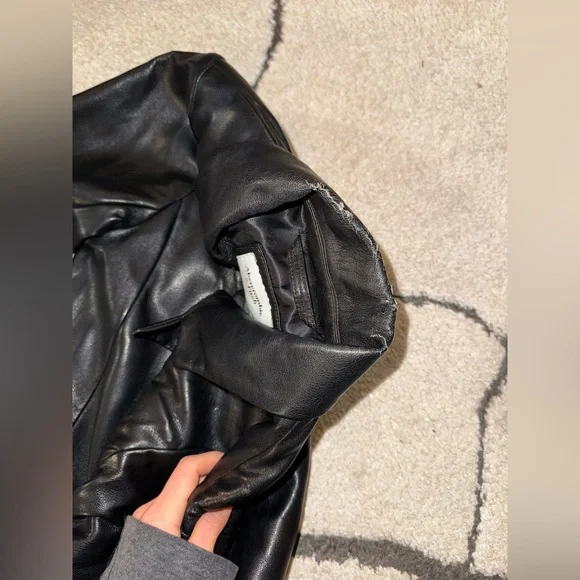Abercrombie & Fitch Vegan Leather Blazer - Picture 7 of 8